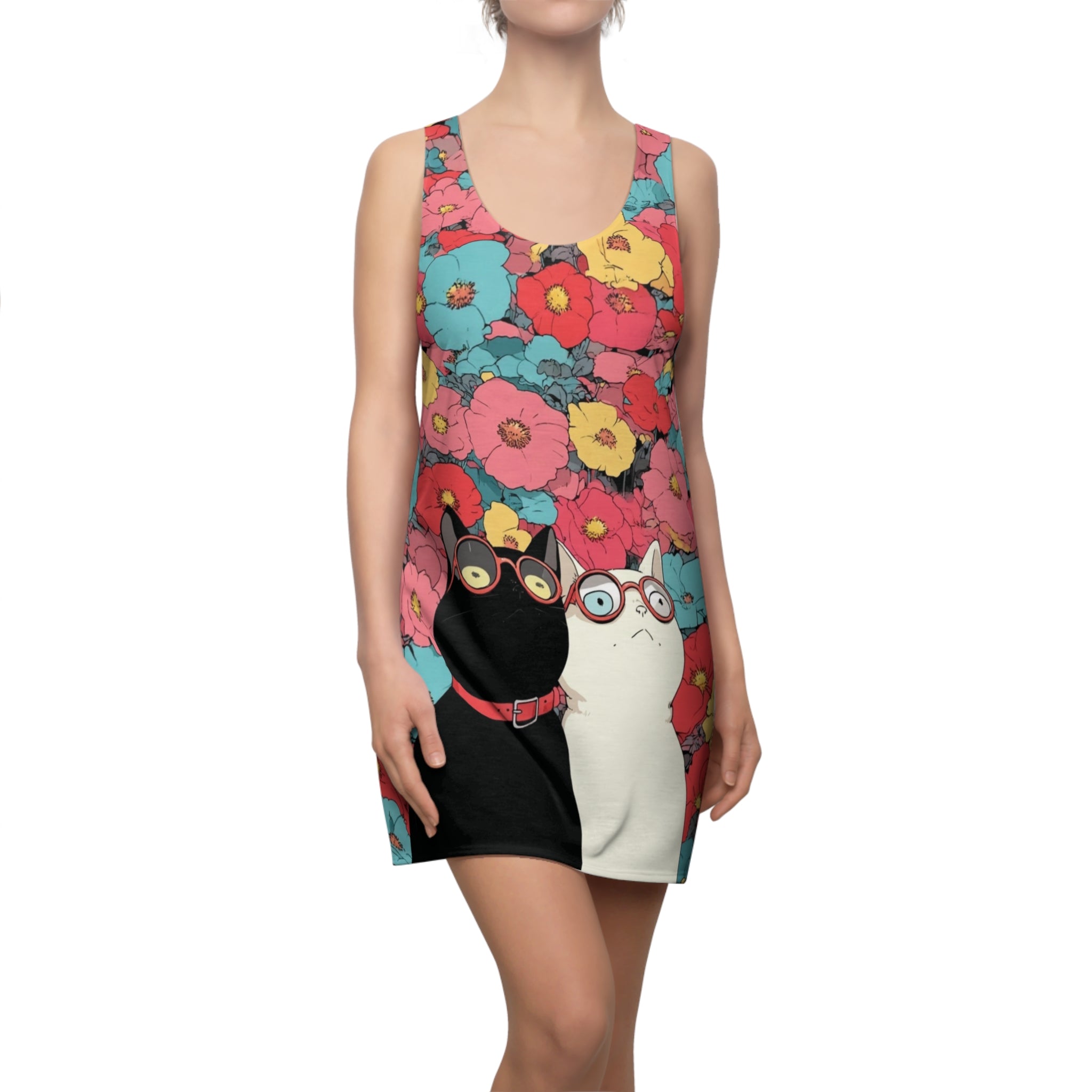 Begonia Besties Women's Cut & Sew Racerback Dress (AOP)