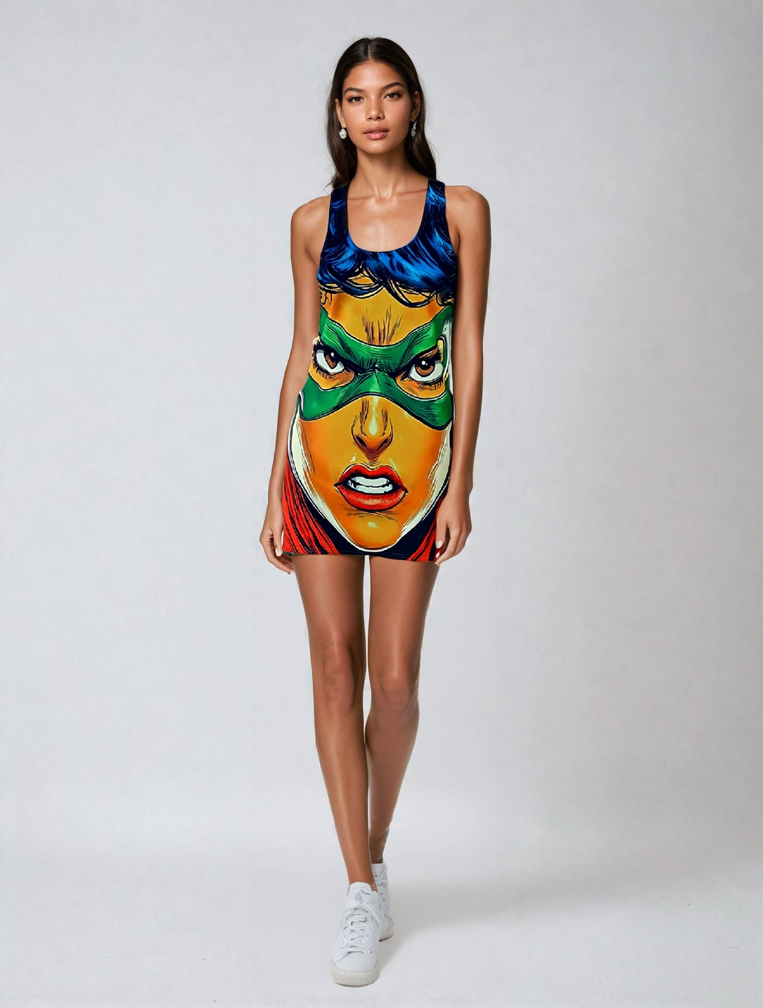 Super Lighting Liliana Women's Cut & Sew Racerback Dress (AOP)