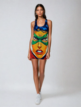 Super Lighting Liliana Women's Cut & Sew Racerback Dress (AOP)