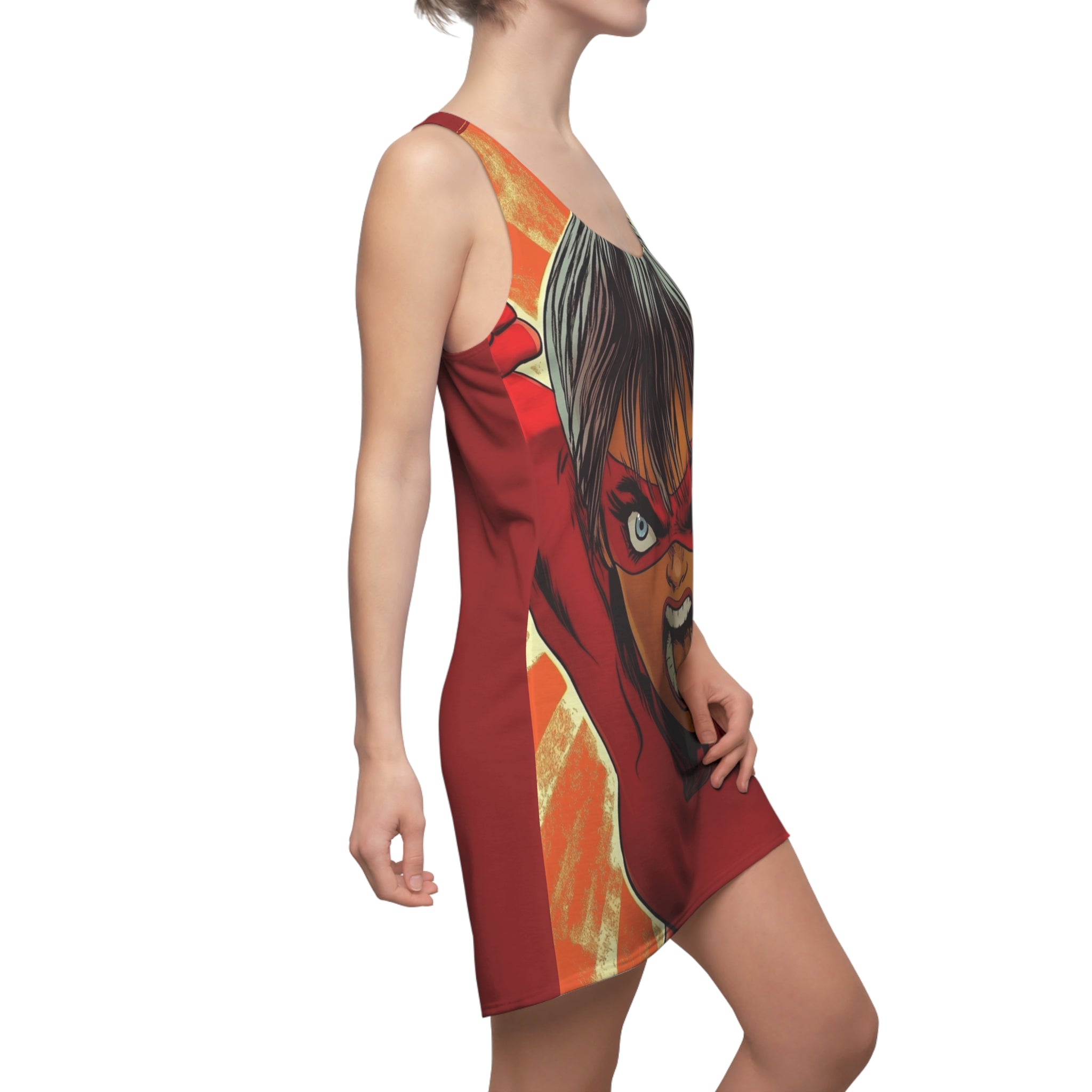 Super Scottie Women's Cut & Sew Racerback Dress (AOP)