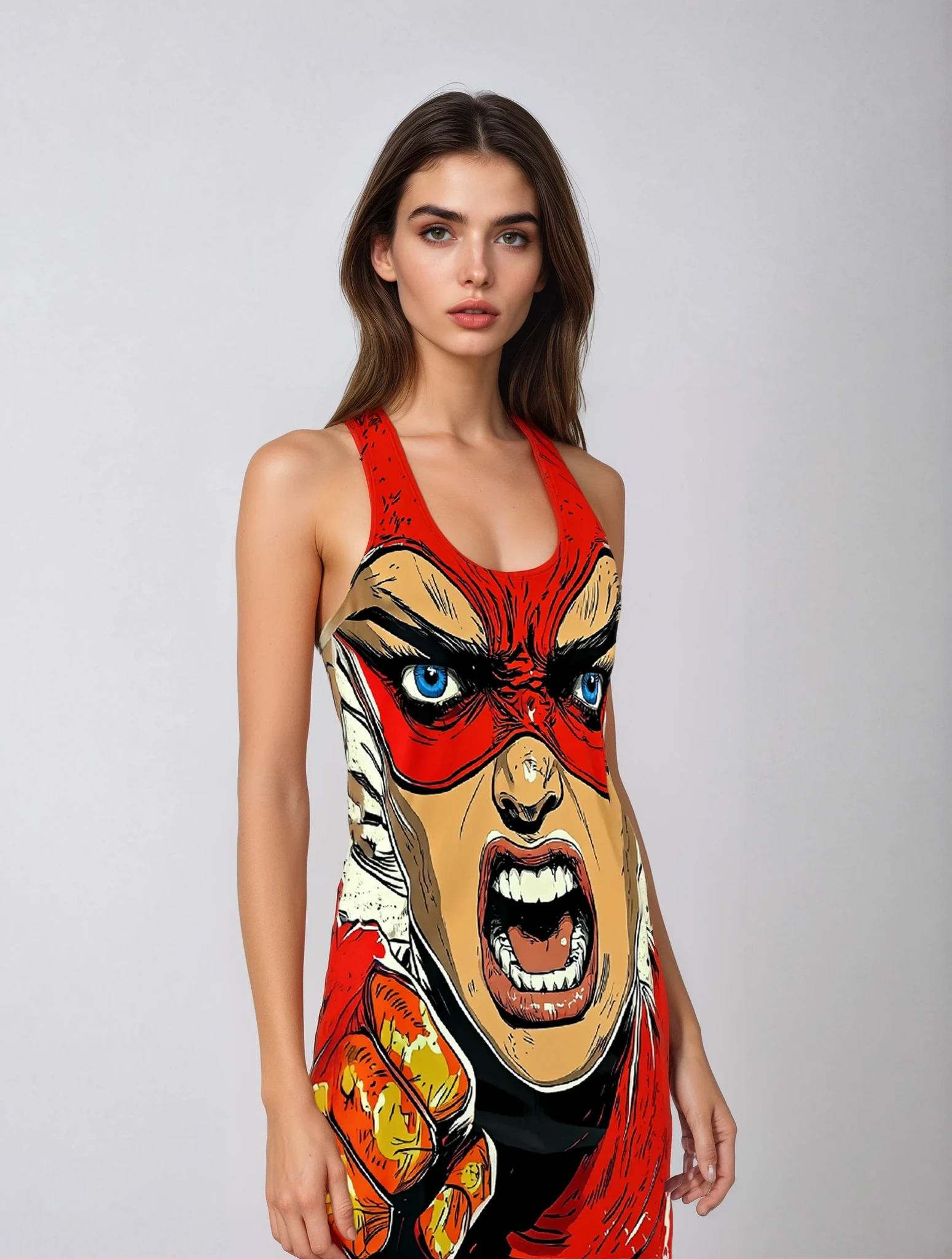 Super Lawless Lucia Women's Cut & Sew Racerback Dress (AOP)