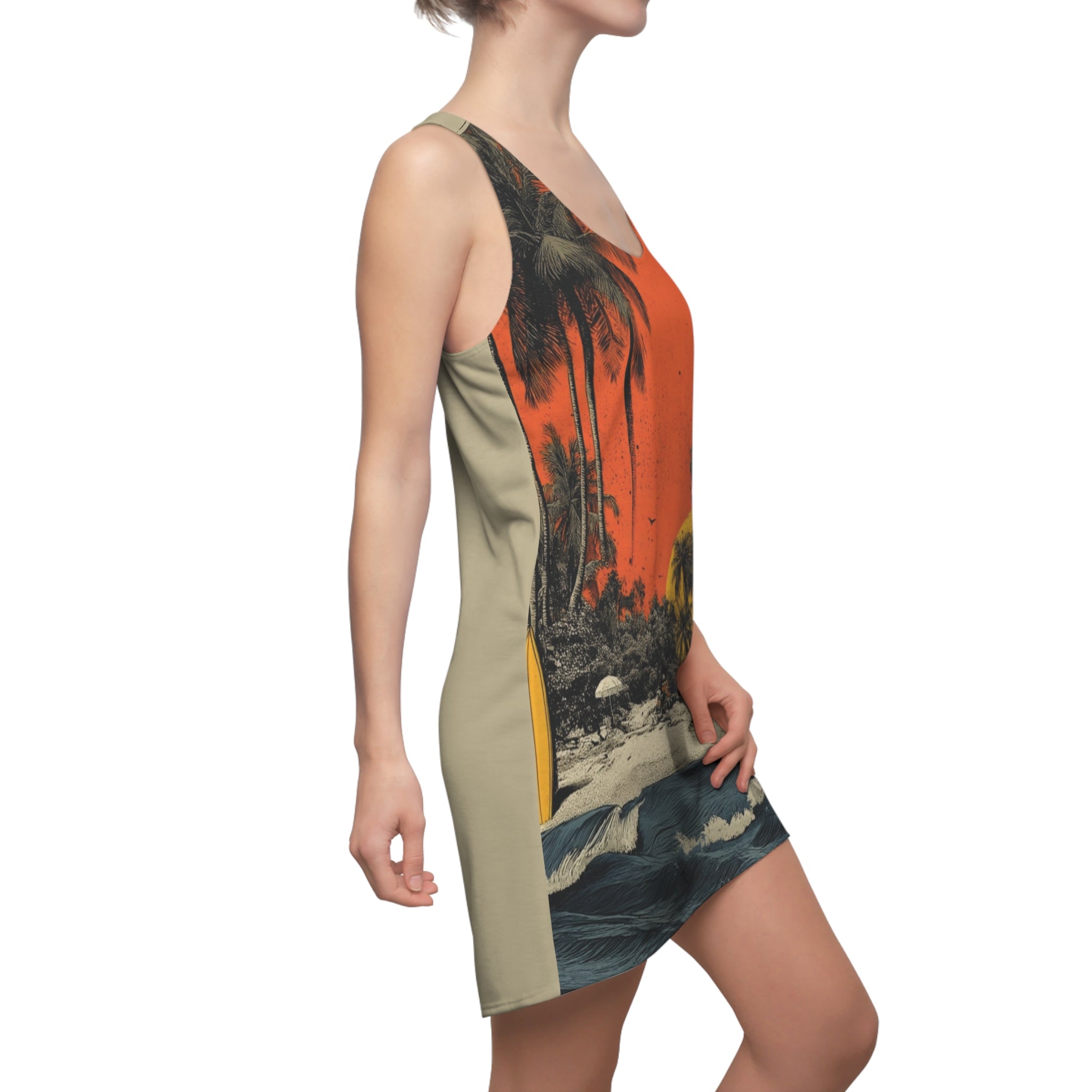 The Certainty Of A Sunset Women's Cut & Sew Racerback Dress (AOP)
